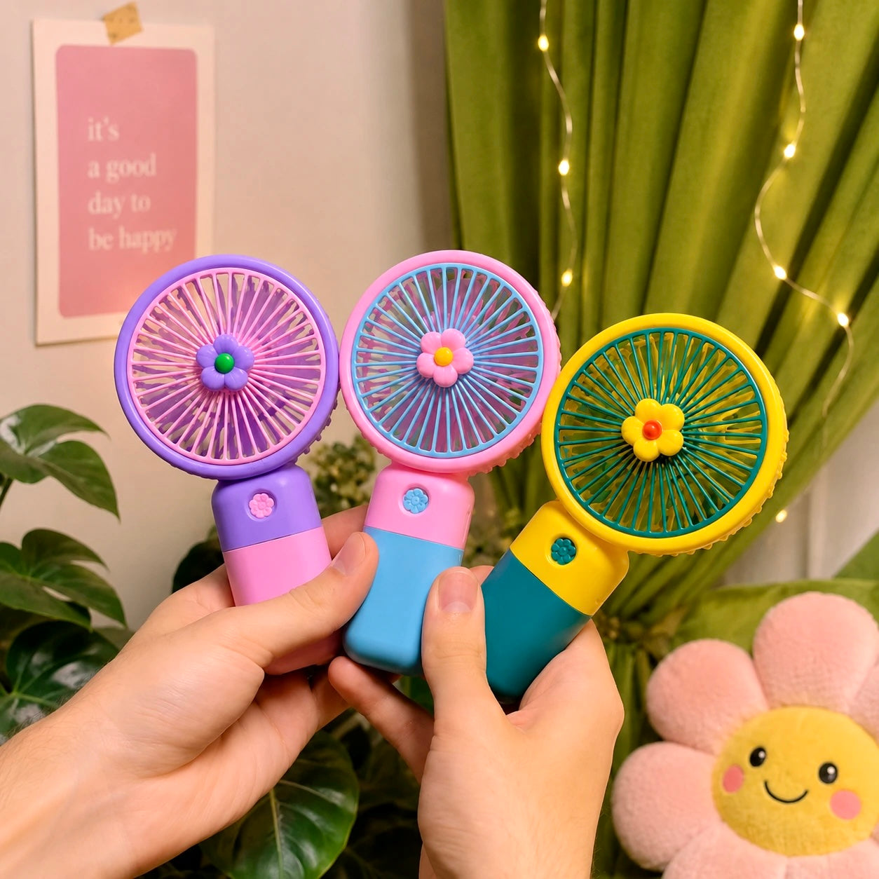 Flower Mini Handheld Portable Fan – Rechargeable USB Fan